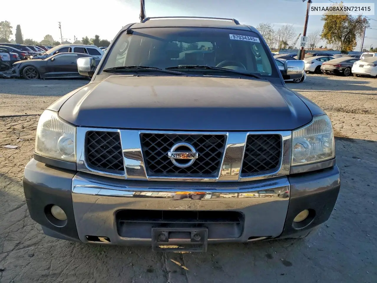 5N1AA08AX5N721415 2005 Nissan Armada Se