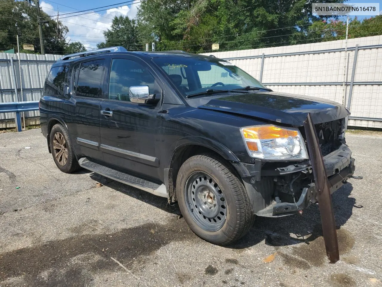 5N1BA0ND7FN616478 2015 Nissan Armada Sv