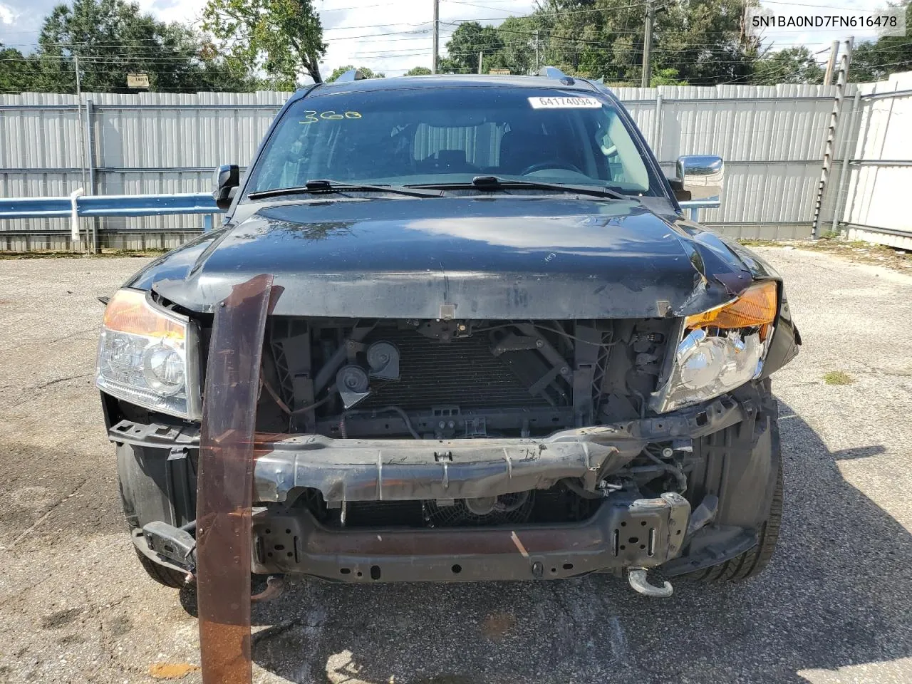 5N1BA0ND7FN616478 2015 Nissan Armada Sv