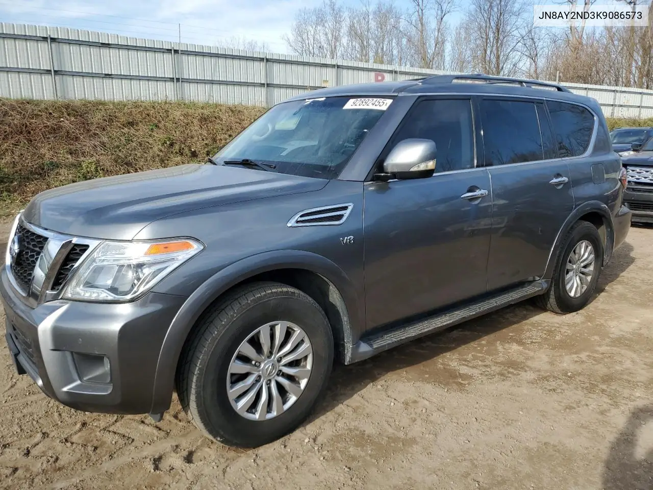 JN8AY2ND3K9086573 2019 Nissan Armada Sv
