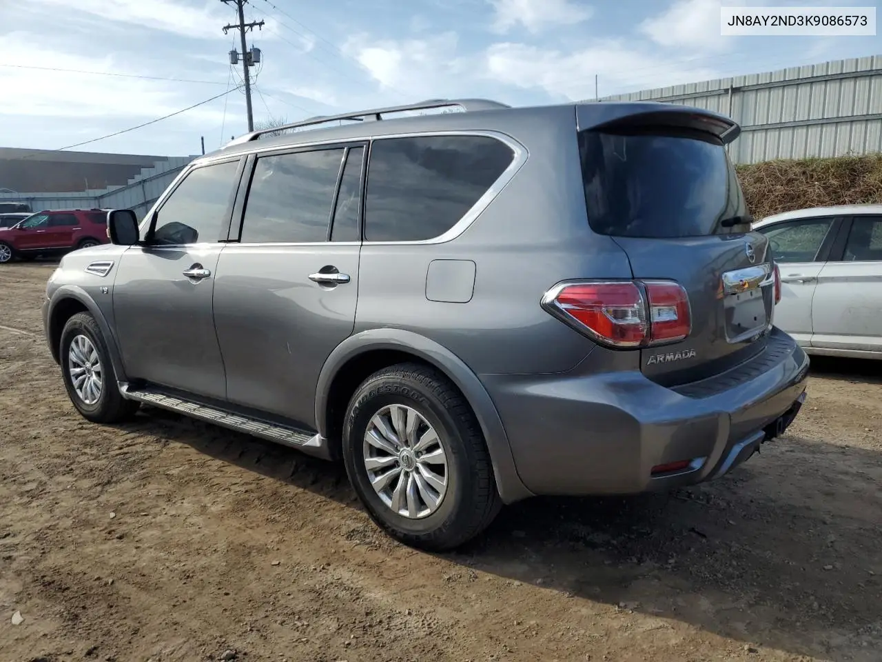 JN8AY2ND3K9086573 2019 Nissan Armada Sv