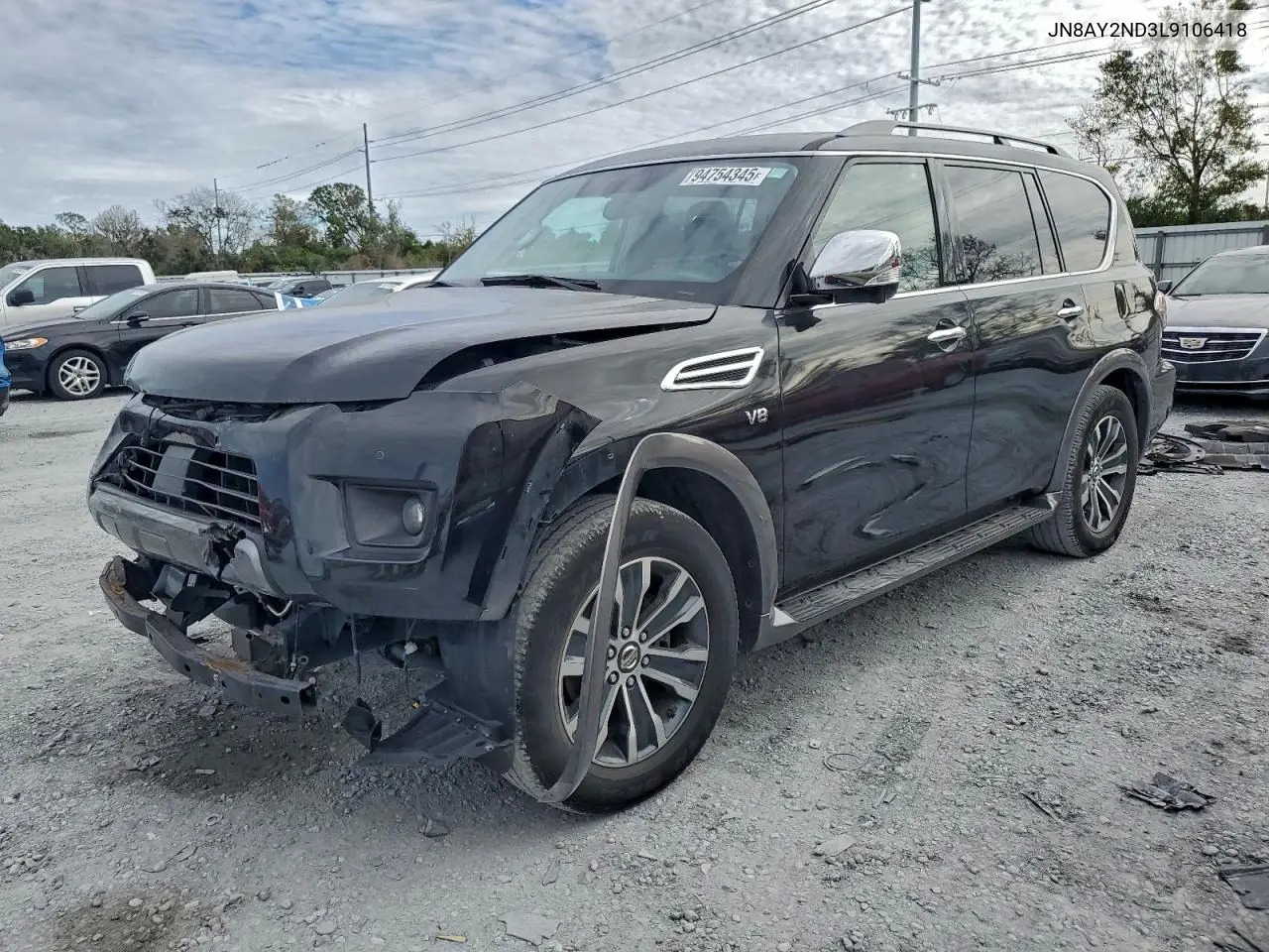 JN8AY2ND3L9106418 2020 Nissan Armada Sv