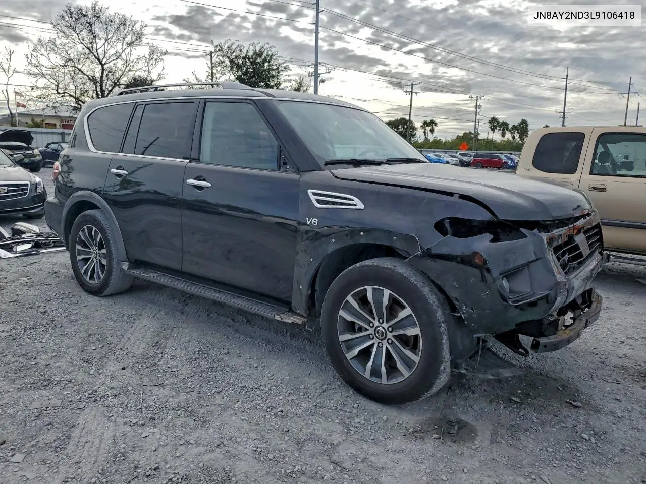 JN8AY2ND3L9106418 2020 Nissan Armada Sv