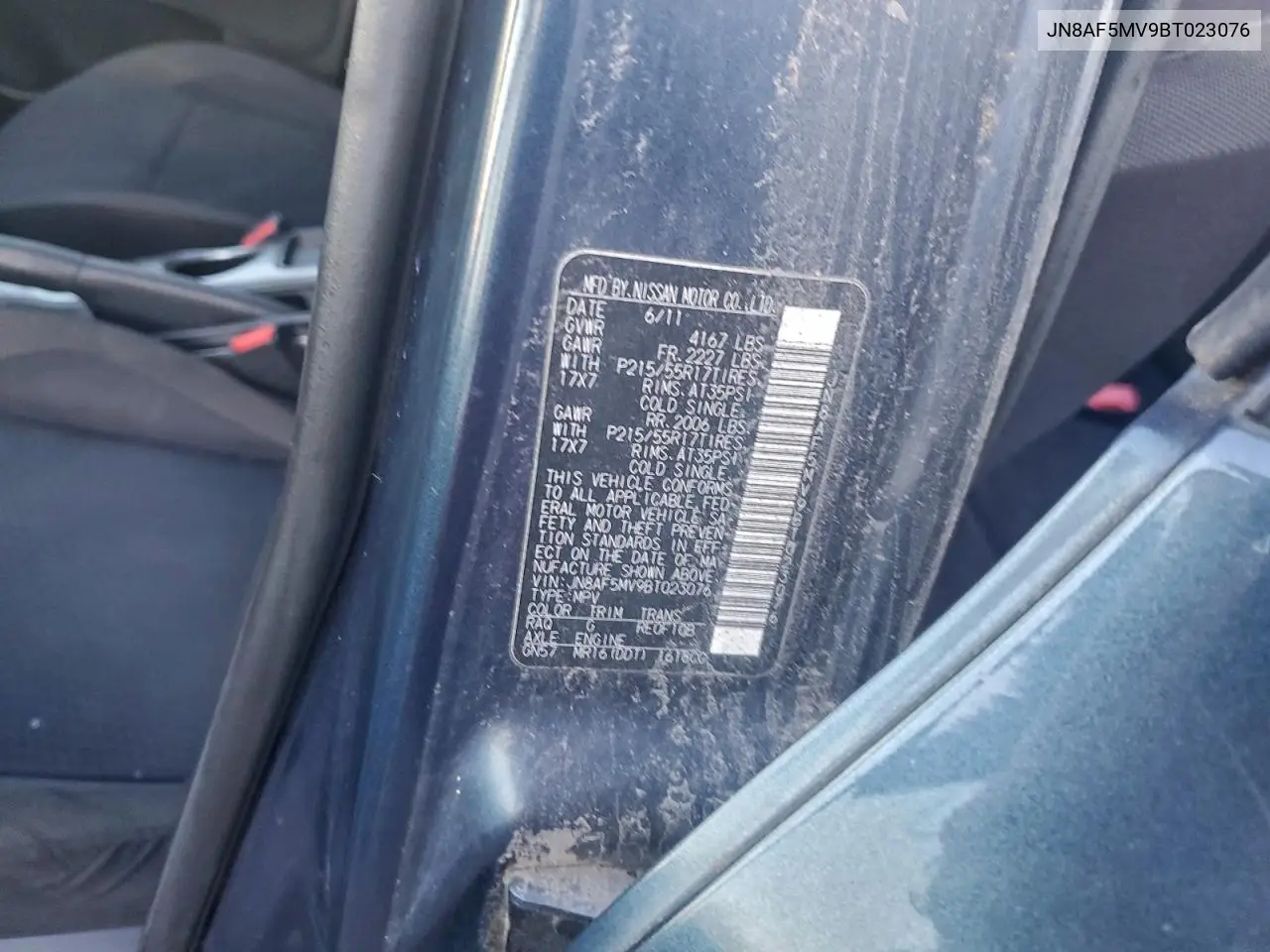 JN8AF5MV9BT023076 2011 Nissan Juke S