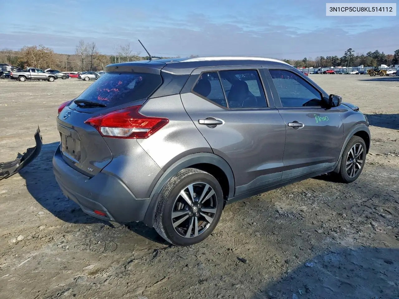 3N1CP5CU8KL514112 2019 Nissan Kicks S