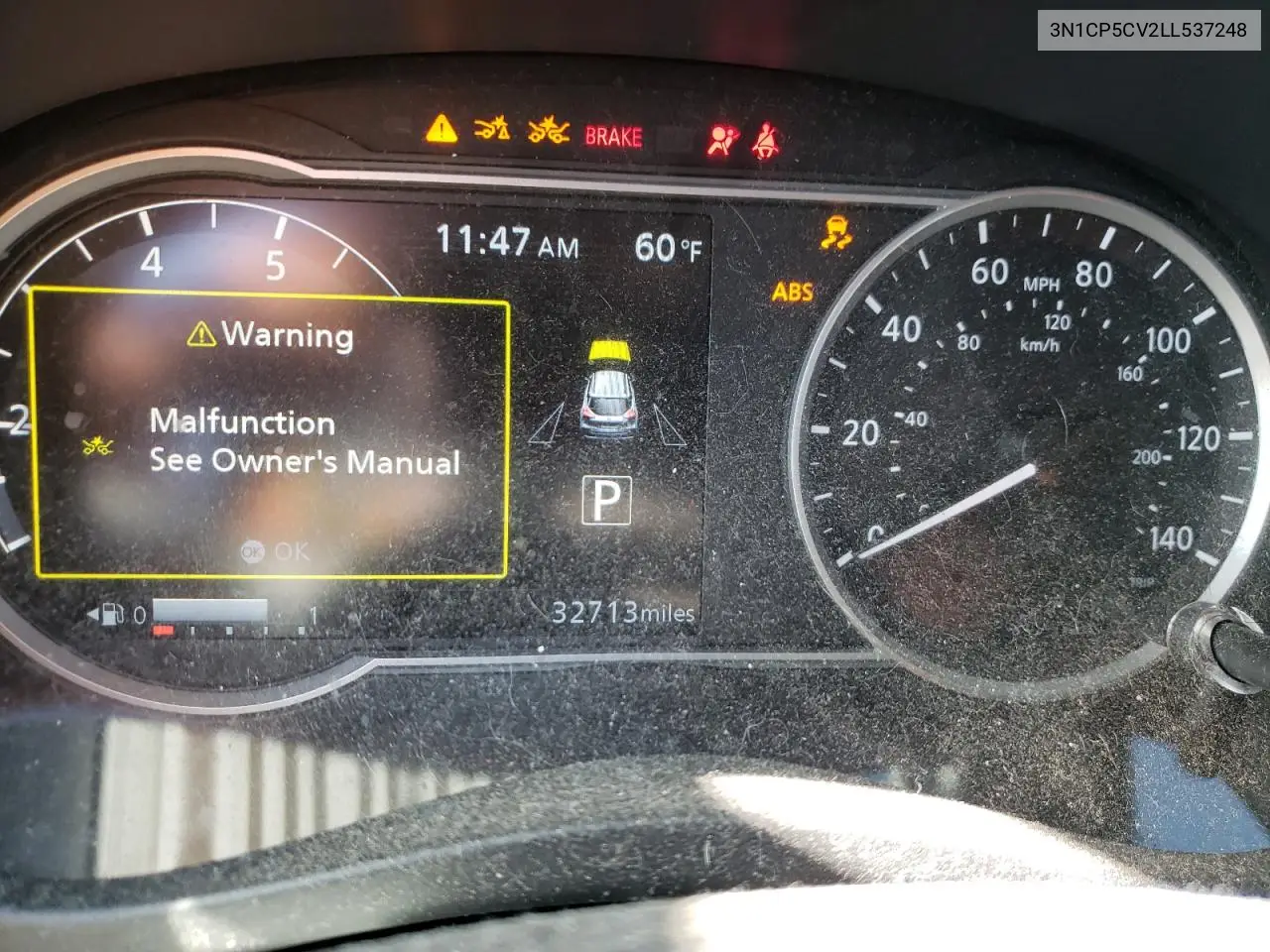 3N1CP5CV2LL537248 2020 Nissan Kicks Sv