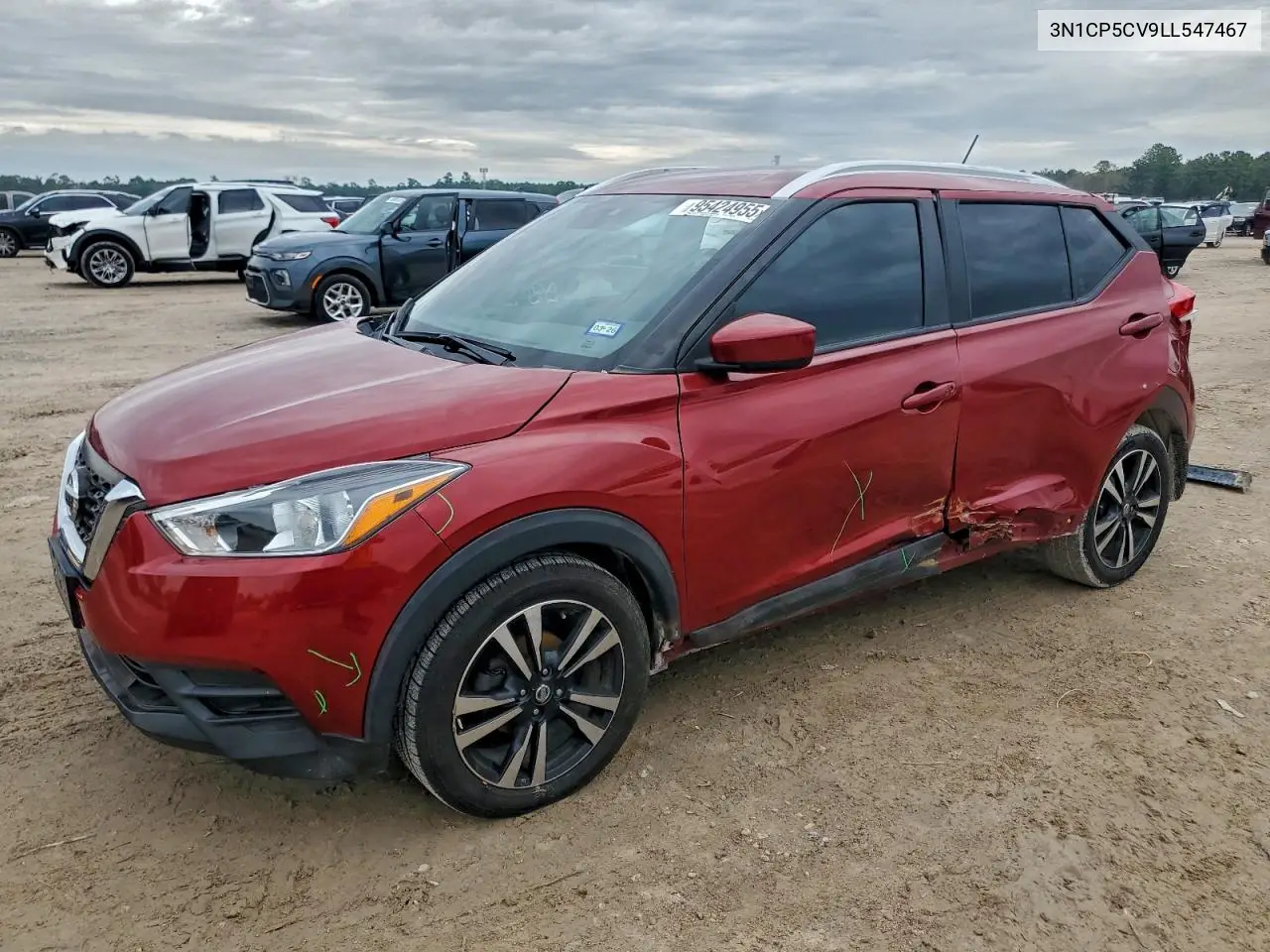 3N1CP5CV9LL547467 2020 Nissan Kicks Sv