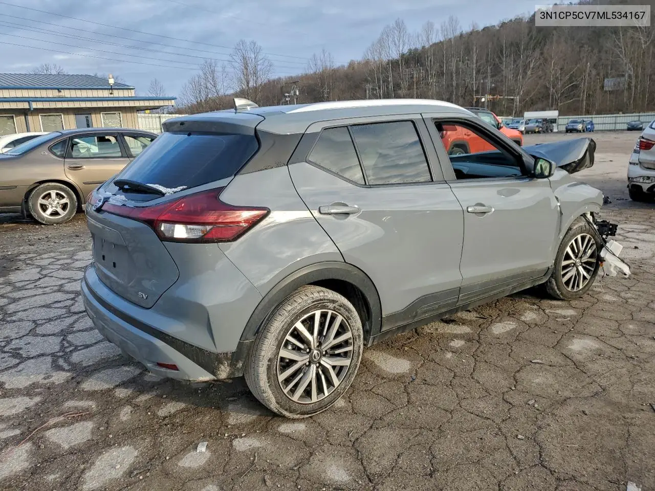 3N1CP5CV7ML534167 2021 Nissan Kicks Sv