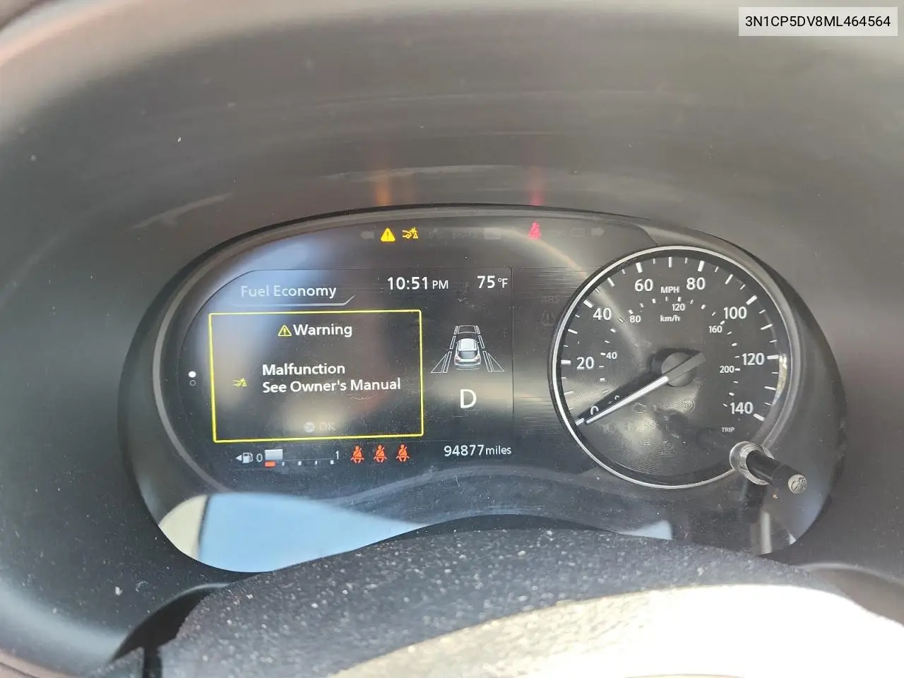 3N1CP5DV8ML464564 2021 Nissan Kicks Sr