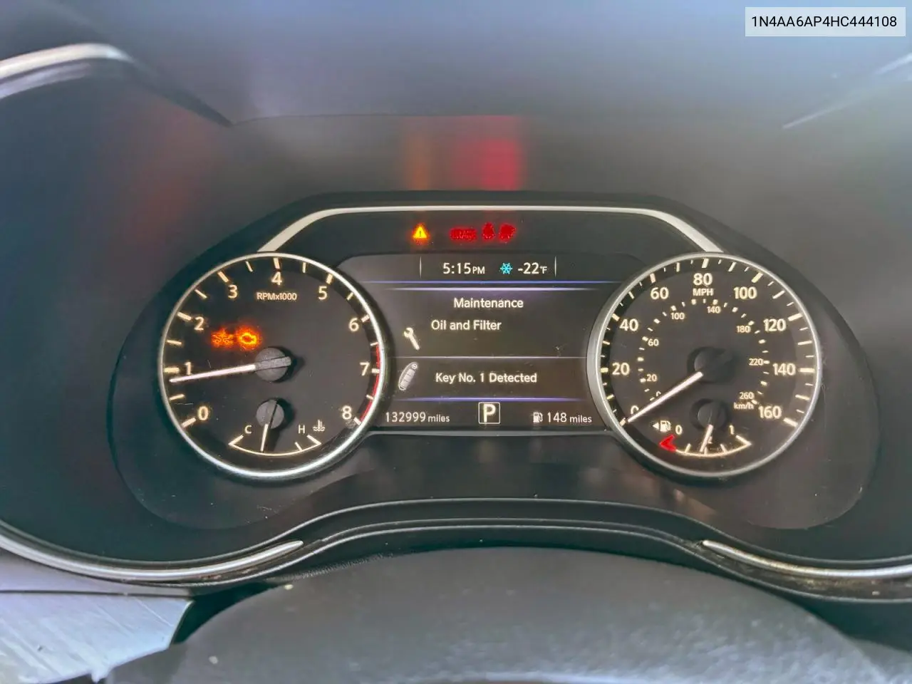 1N4AA6AP4HC444108 2017 Nissan Maxima 3.5S