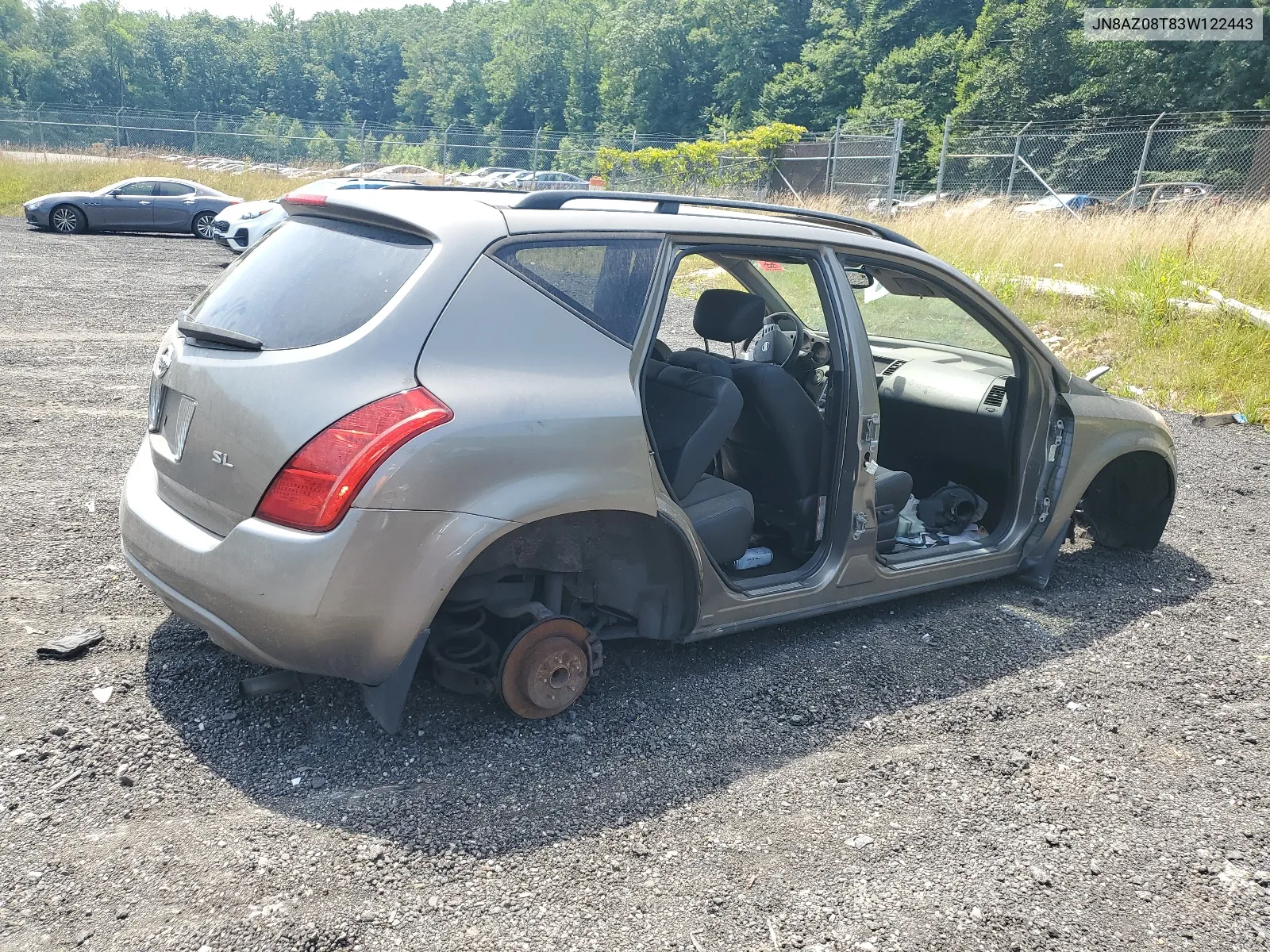 2003 Nissan Murano Sl VIN: JN8AZ08T83W122443 Lot: 54525184