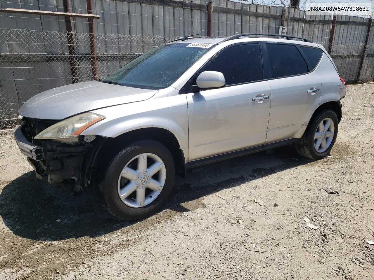 2004 Nissan Murano Sl VIN: JN8AZ08W54W308632 Lot: 66361844