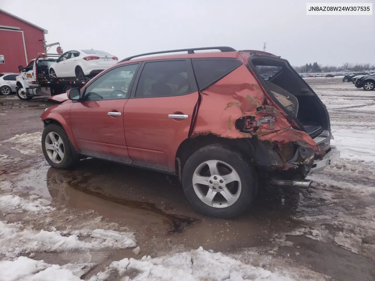 2004 Nissan Murano Sl VIN: JN8AZ08W24W307535 Lot: 66655004