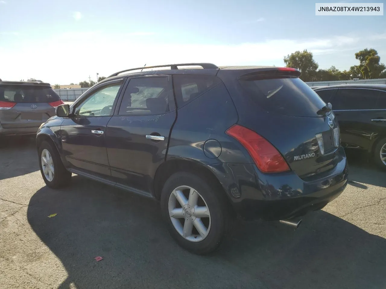 2004 Nissan Murano Sl VIN: JN8AZ08TX4W213943 Lot: 72577654