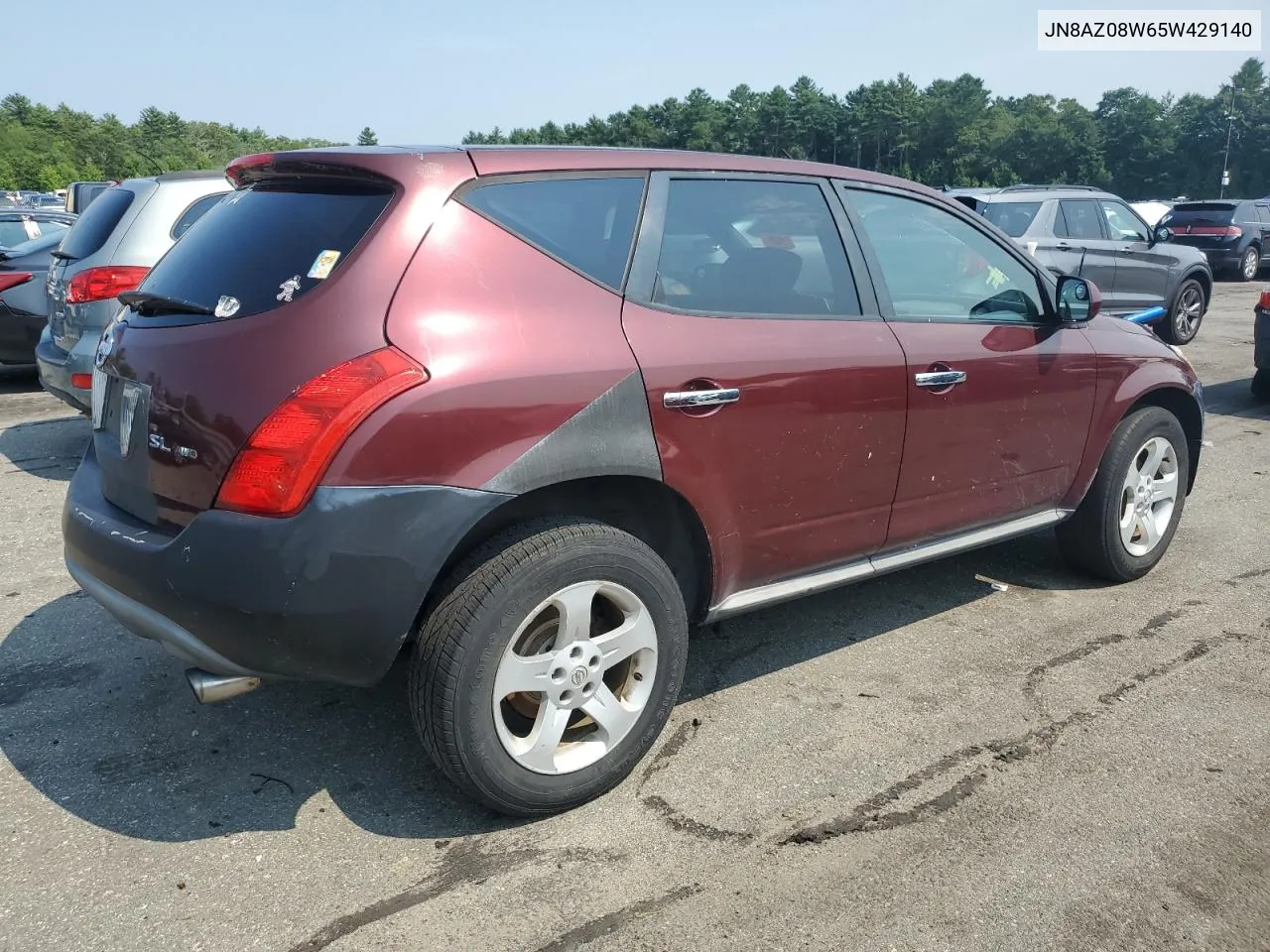 2005 Nissan Murano Sl VIN: JN8AZ08W65W429140 Lot: 62570394