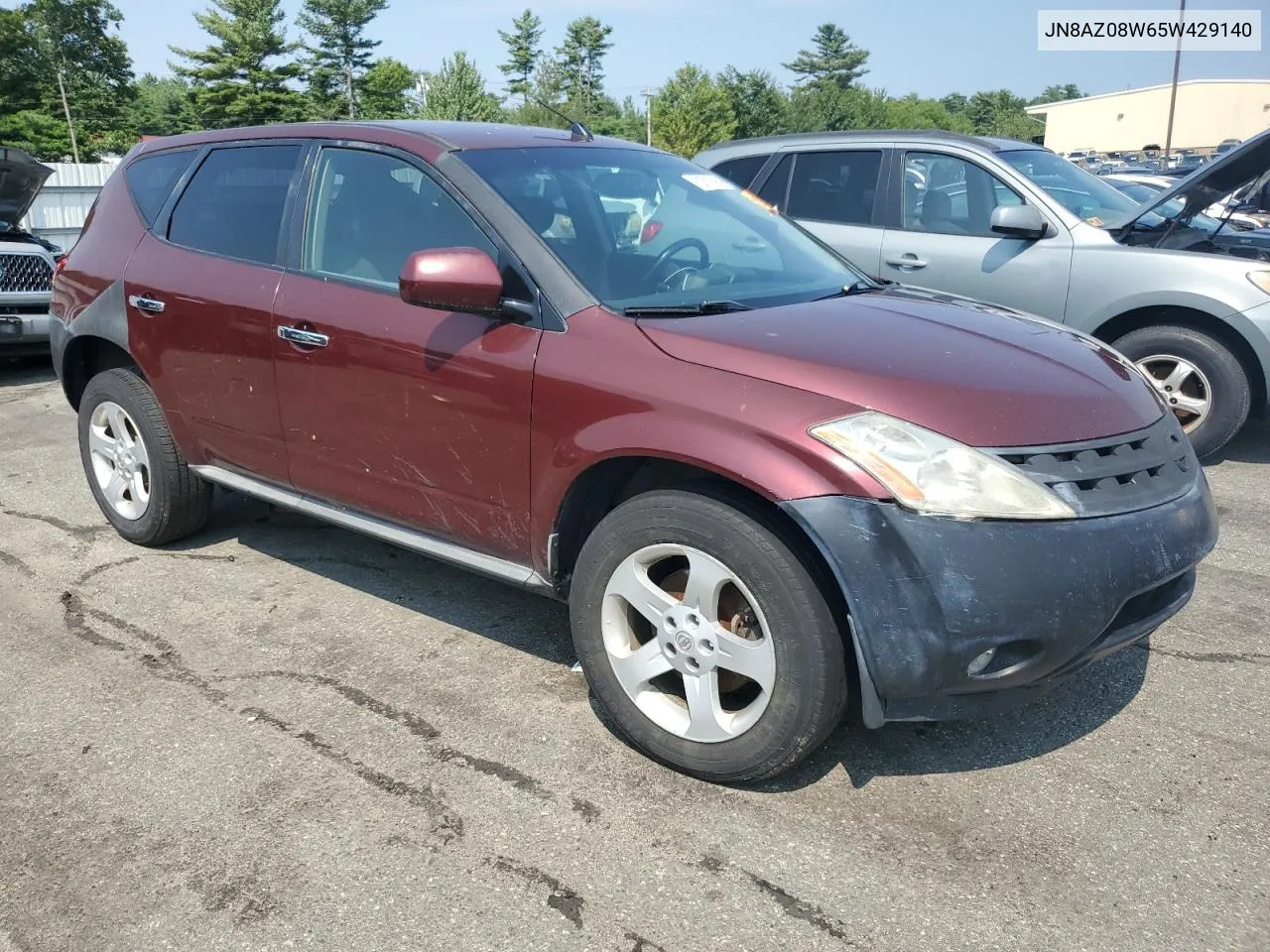 2005 Nissan Murano Sl VIN: JN8AZ08W65W429140 Lot: 62570394