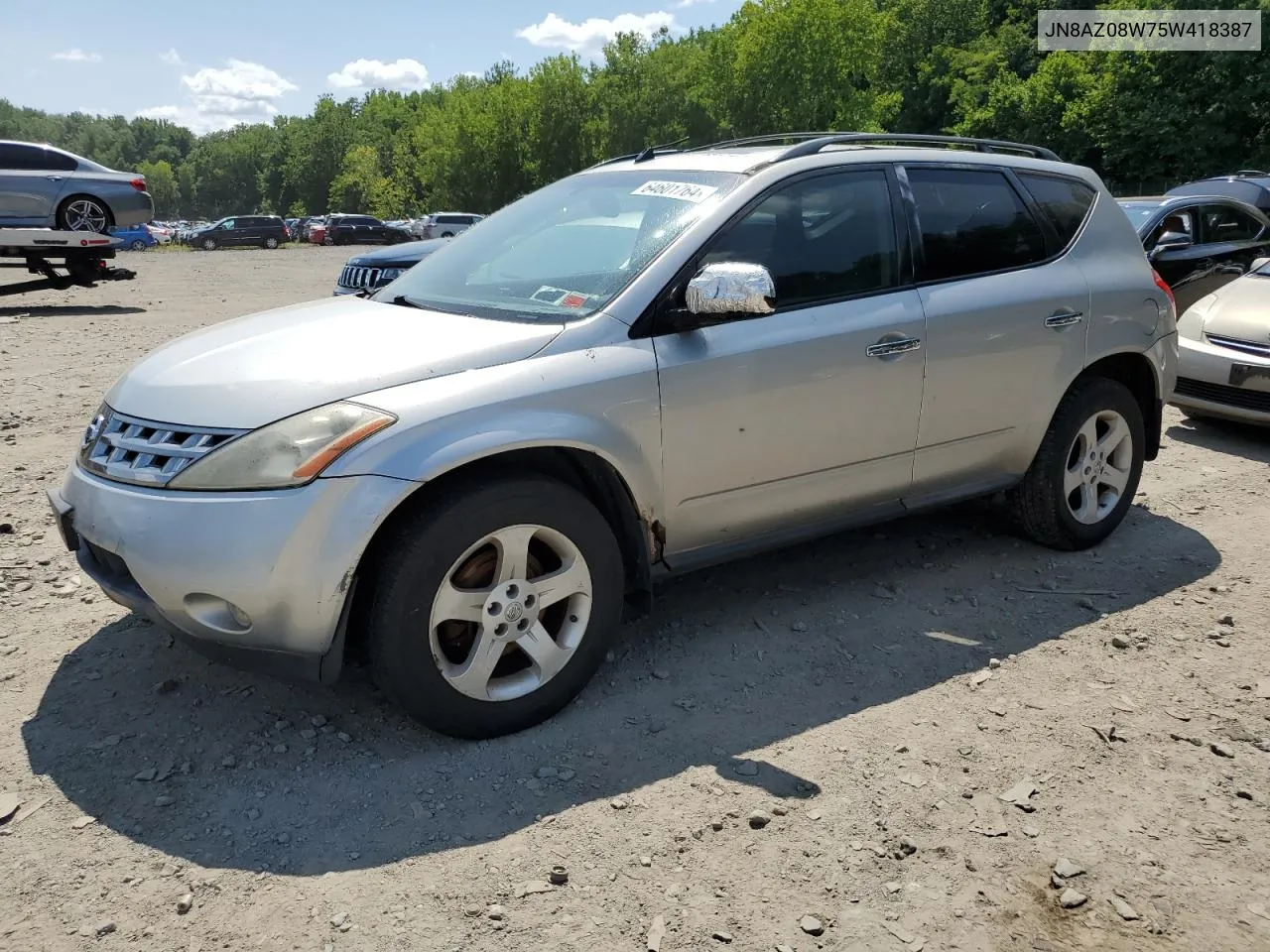 2005 Nissan Murano Sl VIN: JN8AZ08W75W418387 Lot: 64601764