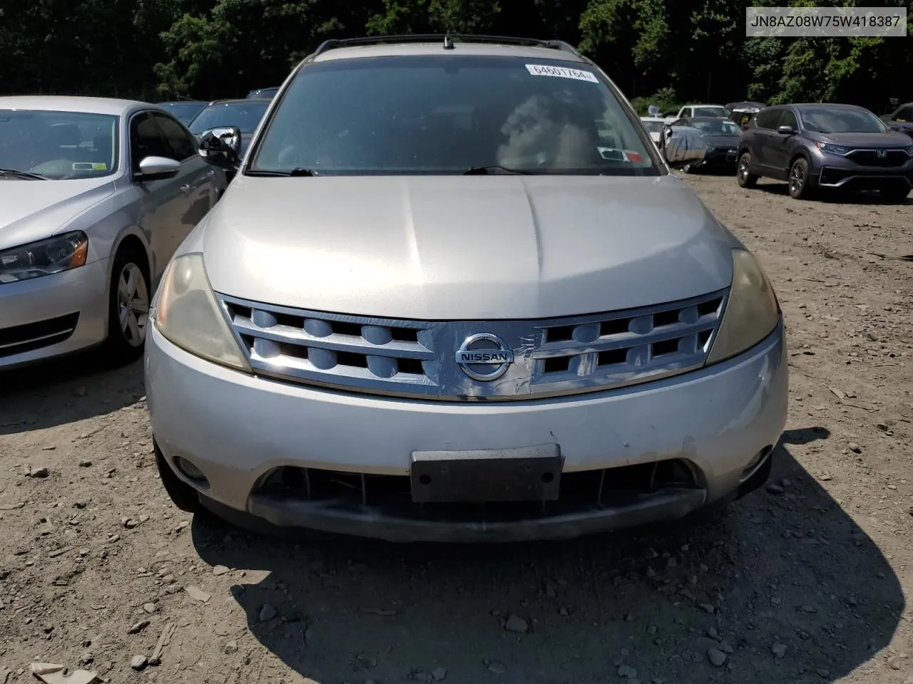 2005 Nissan Murano Sl VIN: JN8AZ08W75W418387 Lot: 64601764