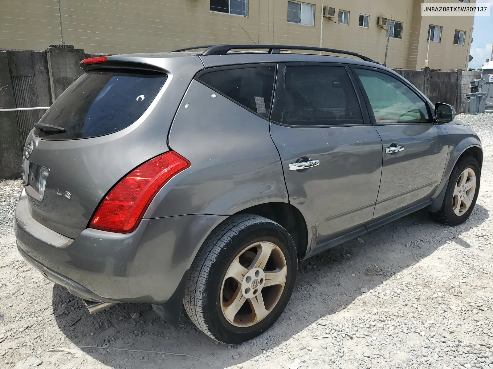 2005 Nissan Murano Sl VIN: JN8AZ08TX5W302137 Lot: 65022984