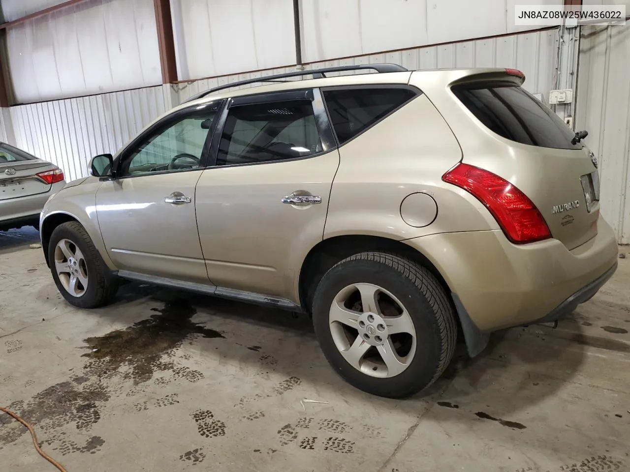 JN8AZ08W25W436022 2005 Nissan Murano Sl