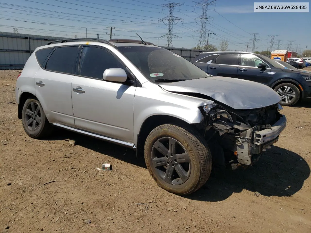 2006 Nissan Murano Sl VIN: JN8AZ08W36W528435 Lot: 51998144