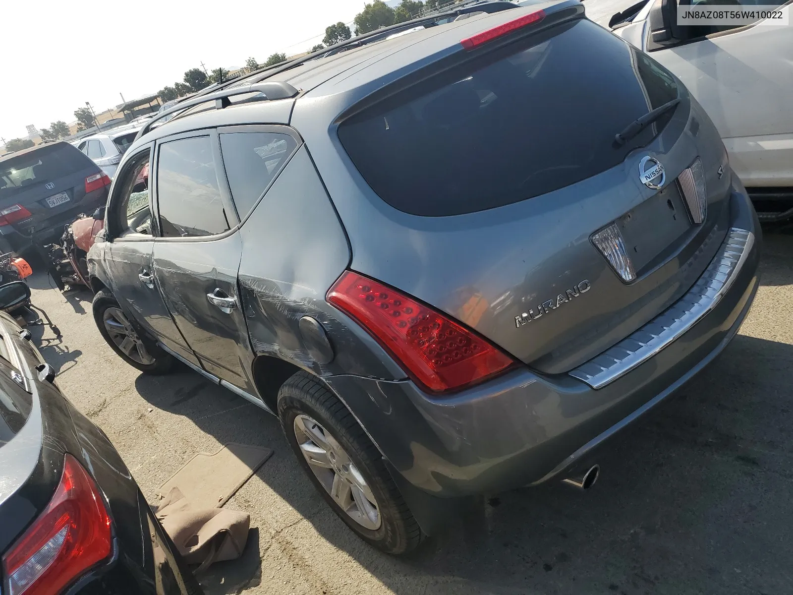 2006 Nissan Murano Sl VIN: JN8AZ08T56W410022 Lot: 63316014