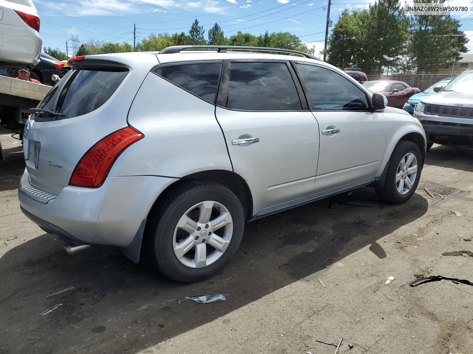 2006 Nissan Murano Sl VIN: JN8AZ08W26W509780 Lot: 68576614