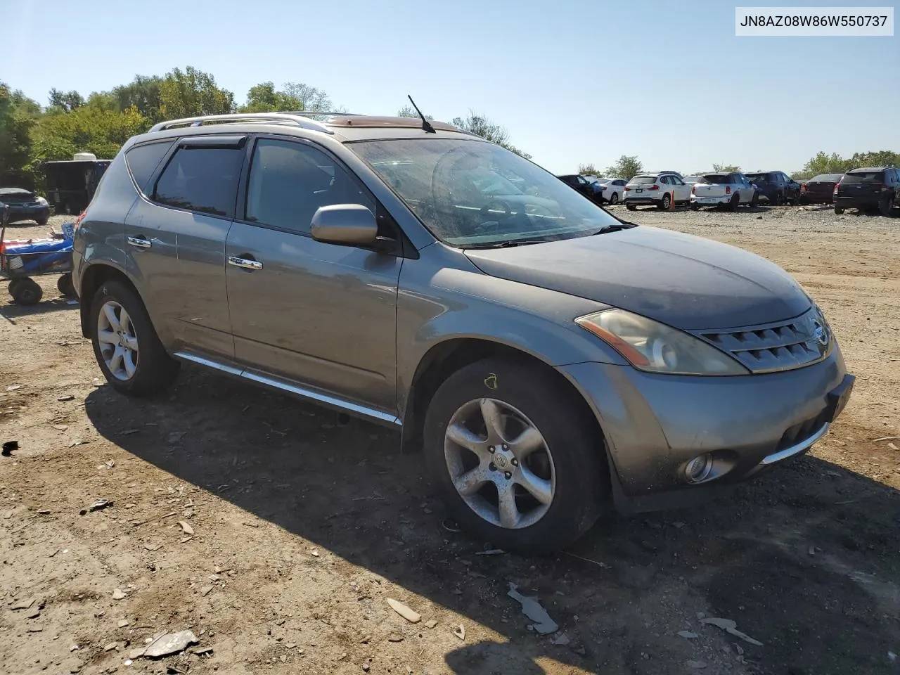 JN8AZ08W86W550737 2006 Nissan Murano Sl