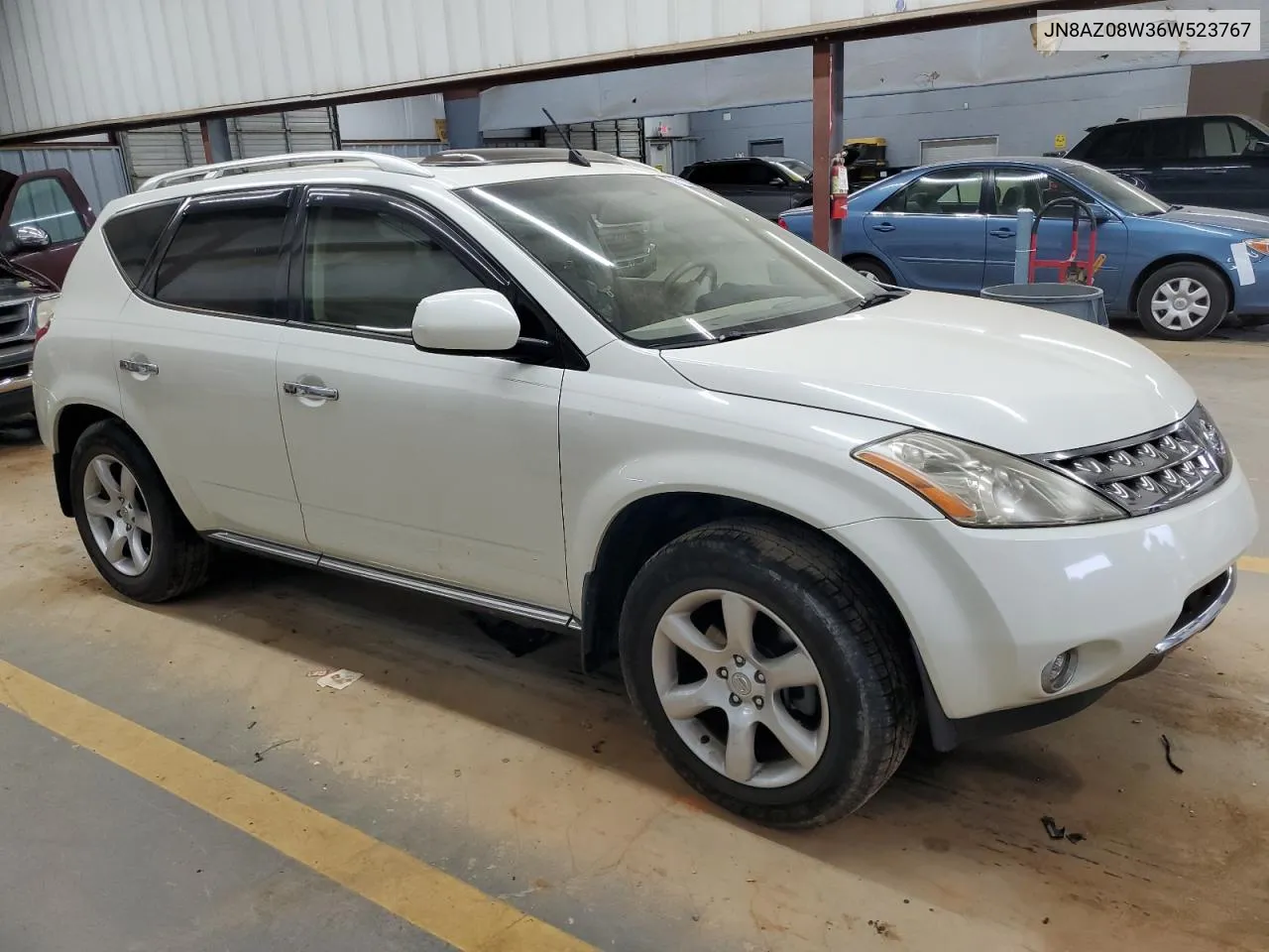 2006 Nissan Murano Sl VIN: JN8AZ08W36W523767 Lot: 71339564