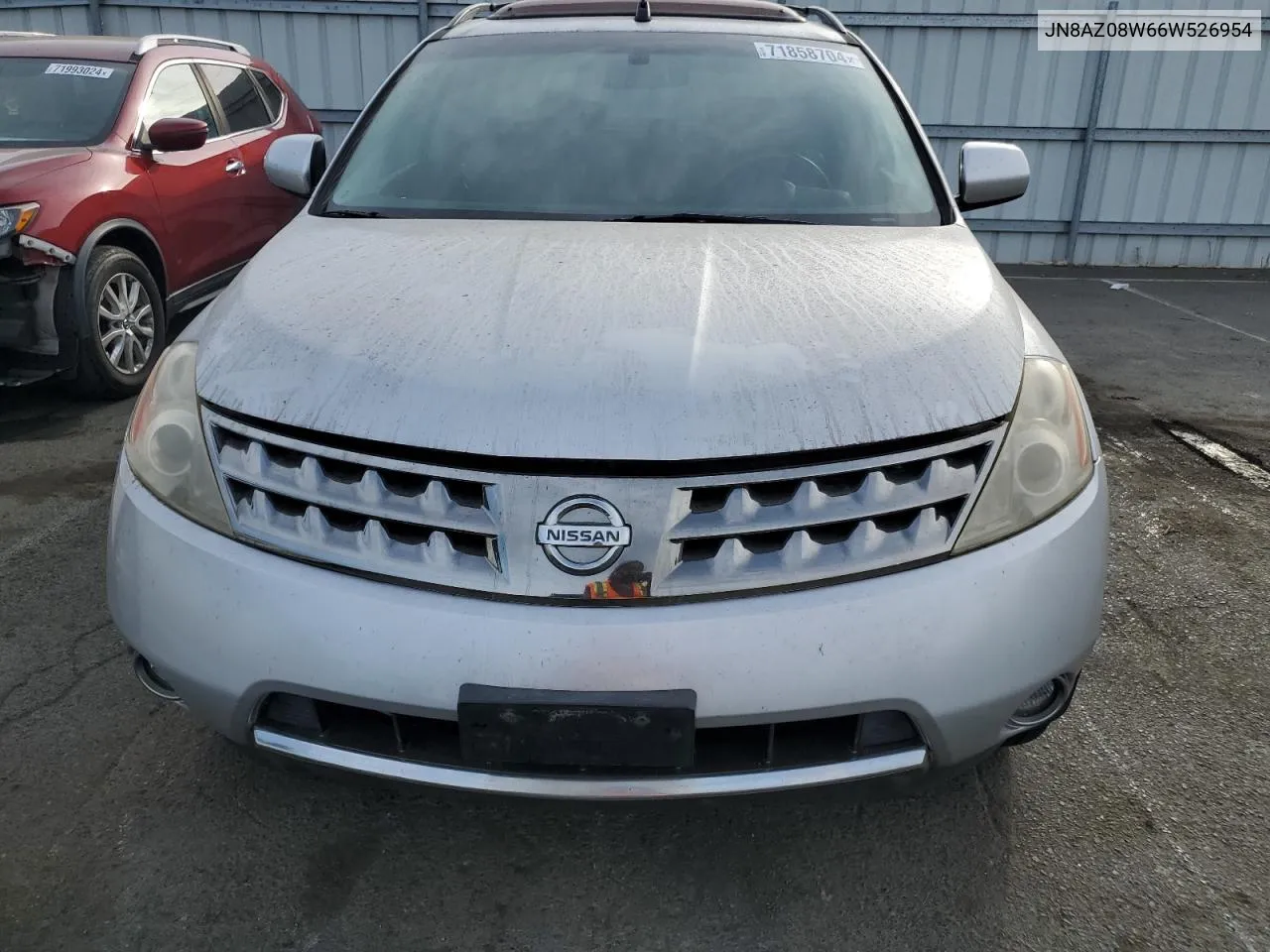 2006 Nissan Murano Sl VIN: JN8AZ08W66W526954 Lot: 71858704