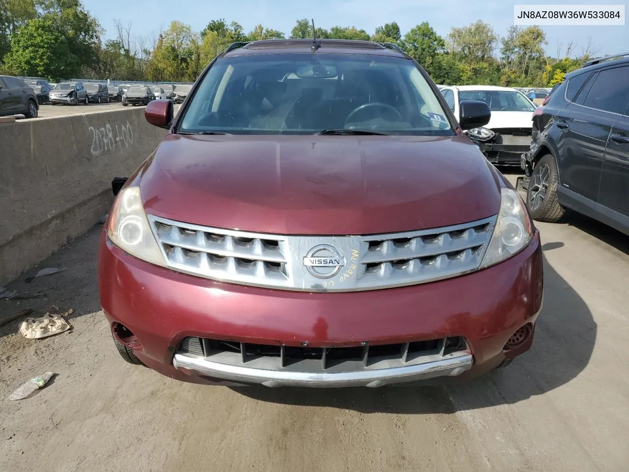 2006 Nissan Murano Sl VIN: JN8AZ08W36W533084 Lot: 71998514