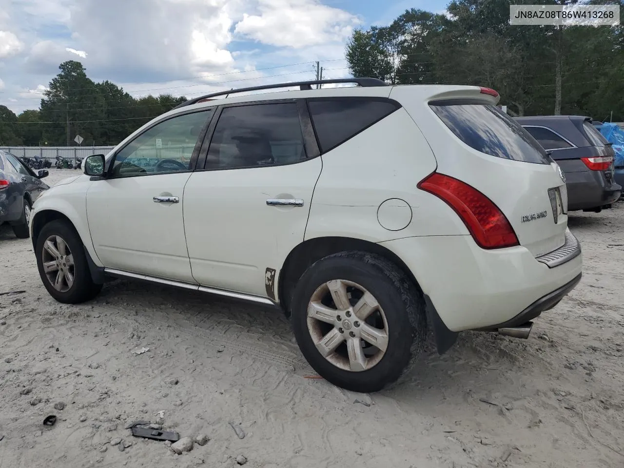 2006 Nissan Murano Sl VIN: JN8AZ08T86W413268 Lot: 72383244