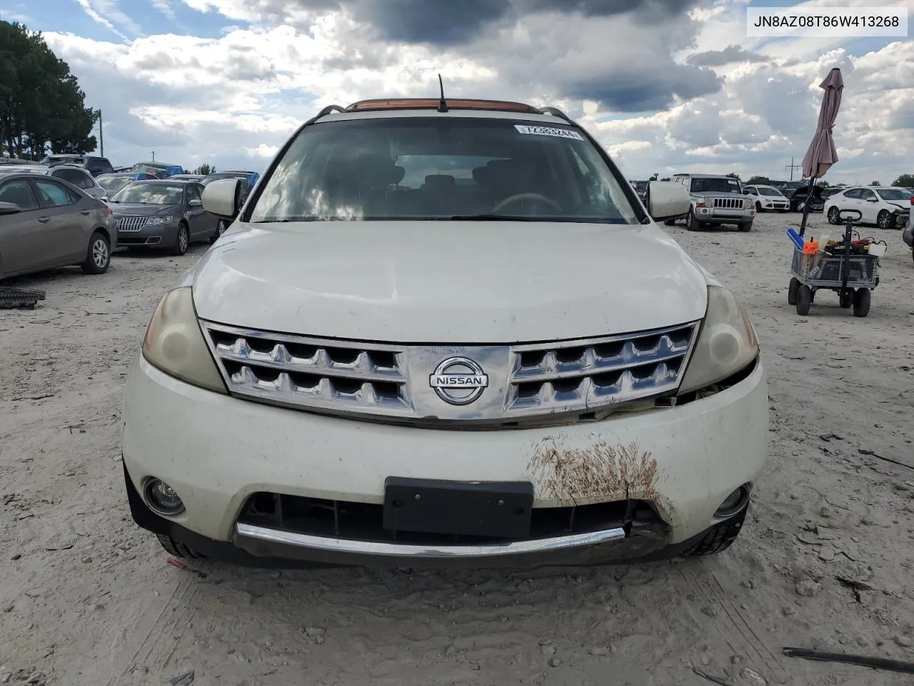 2006 Nissan Murano Sl VIN: JN8AZ08T86W413268 Lot: 72383244