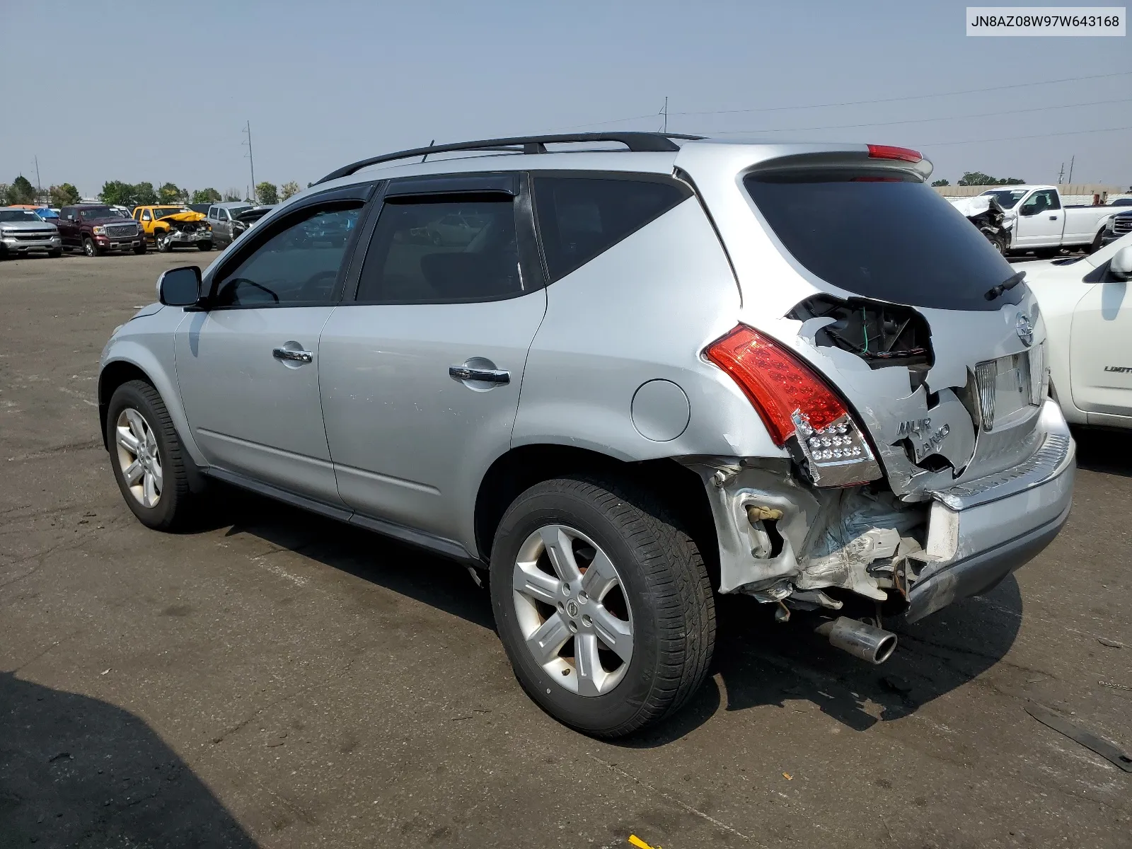 2007 Nissan Murano Sl VIN: JN8AZ08W97W643168 Lot: 64647024