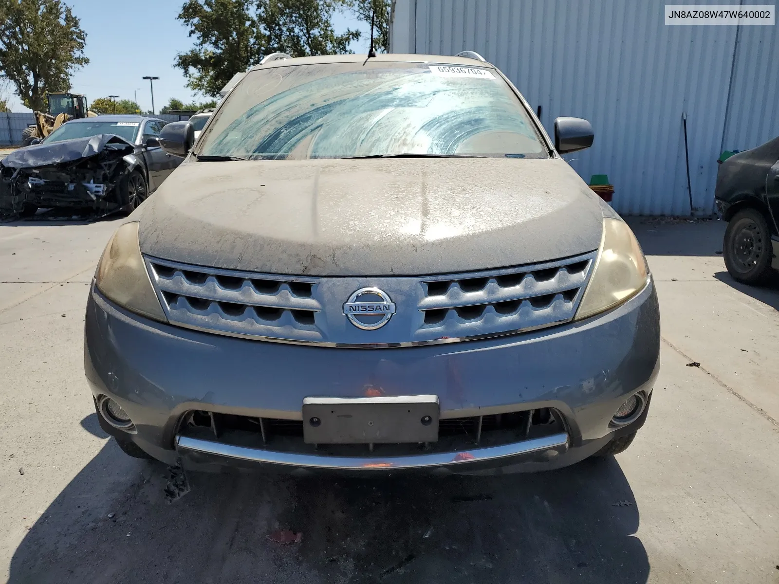 2007 Nissan Murano Sl VIN: JN8AZ08W47W640002 Lot: 65936704