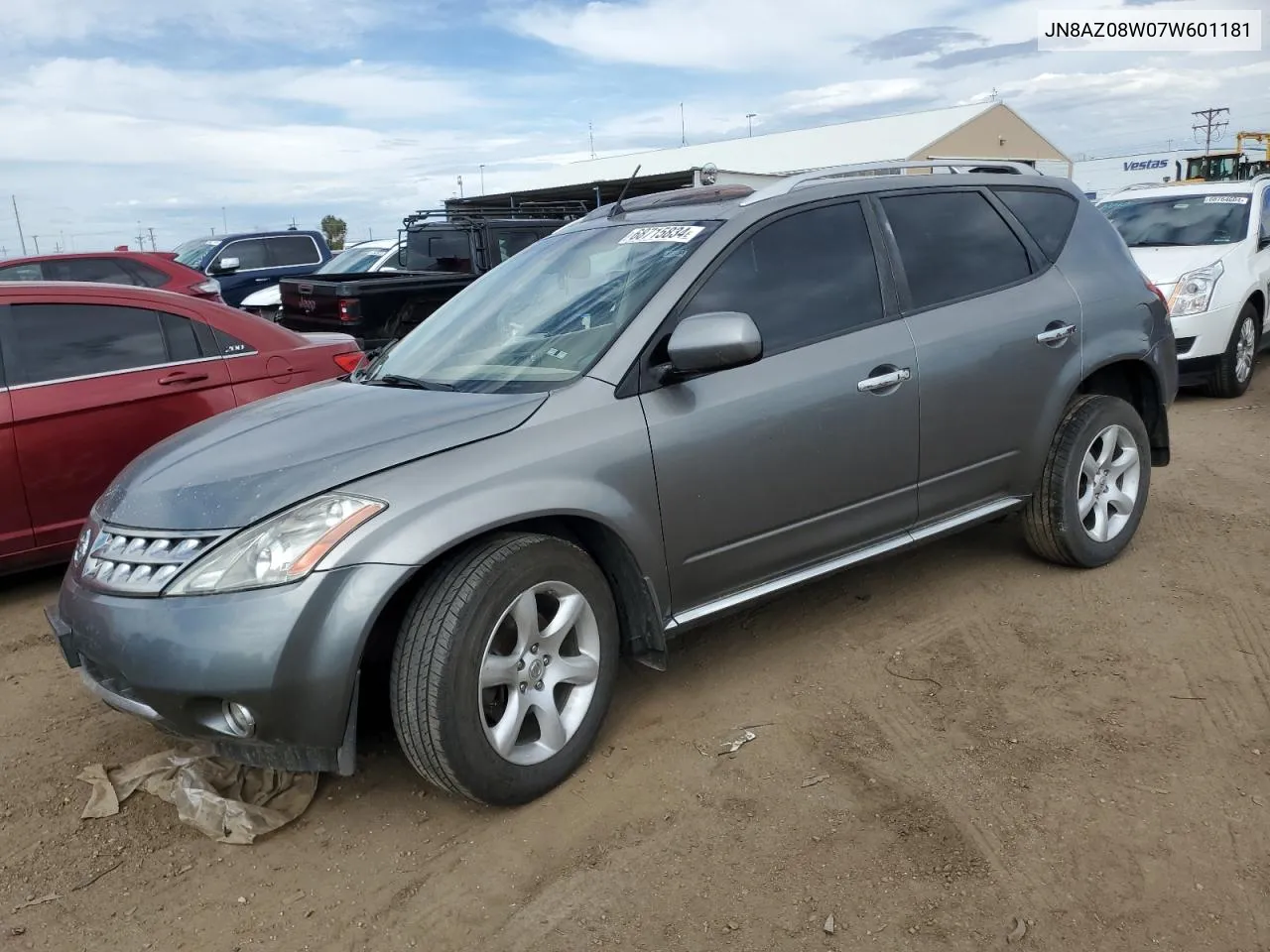 2007 Nissan Murano Sl VIN: JN8AZ08W07W601181 Lot: 68715834