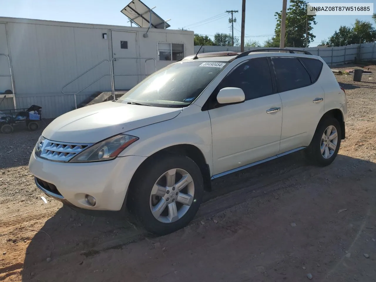 JN8AZ08T87W516885 2007 Nissan Murano Sl