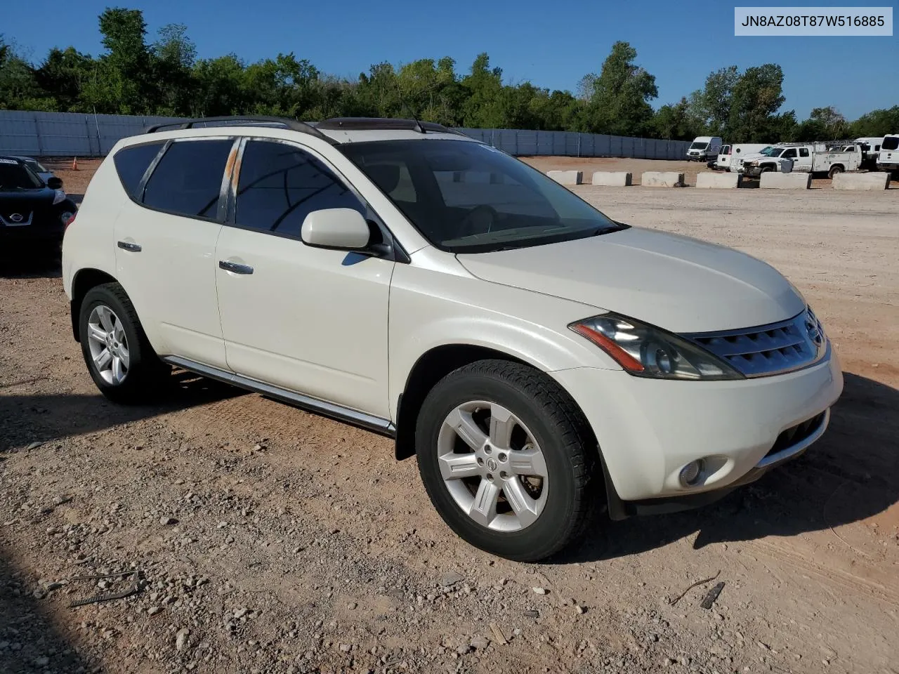 2007 Nissan Murano Sl VIN: JN8AZ08T87W516885 Lot: 69490454