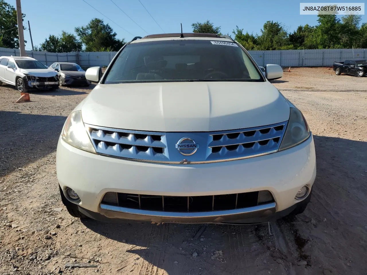 JN8AZ08T87W516885 2007 Nissan Murano Sl