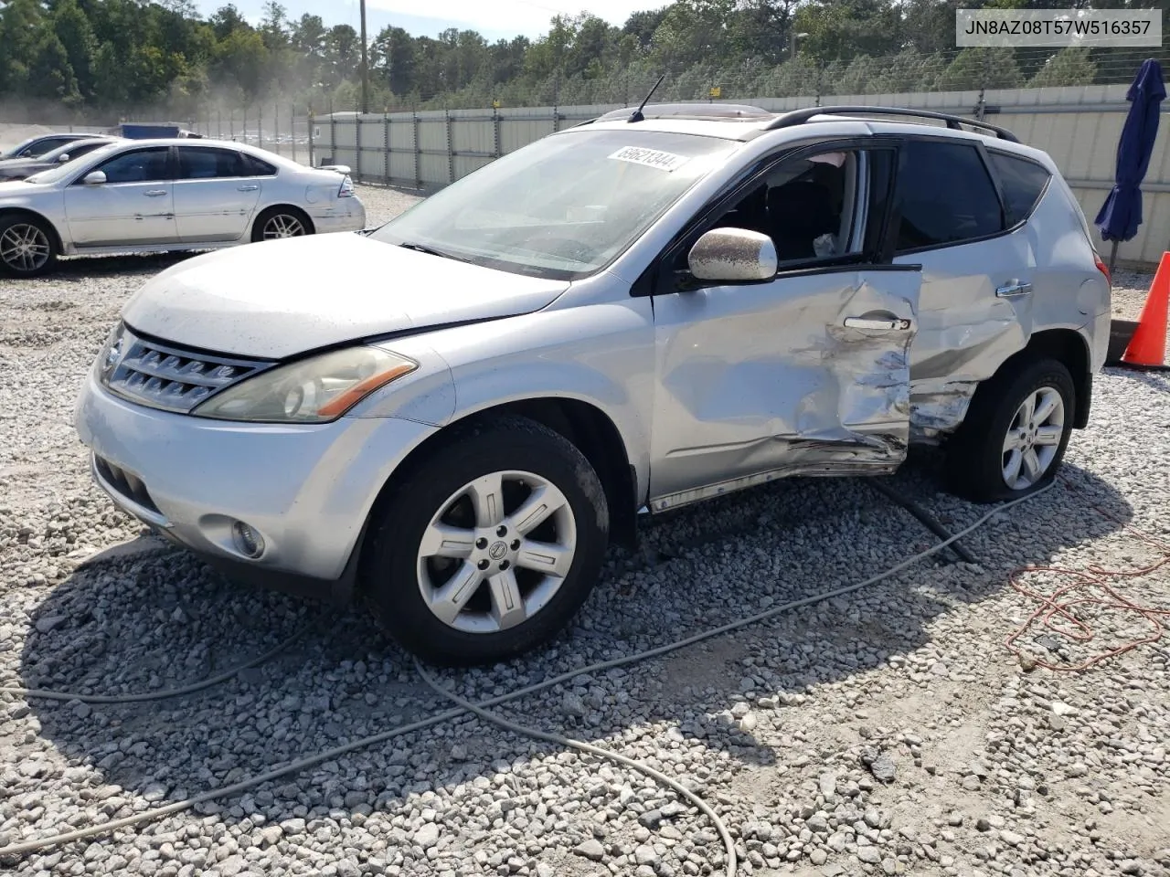 2007 Nissan Murano Sl VIN: JN8AZ08T57W516357 Lot: 69621344