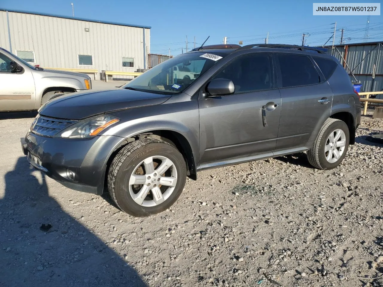 JN8AZ08T87W501237 2007 Nissan Murano Sl