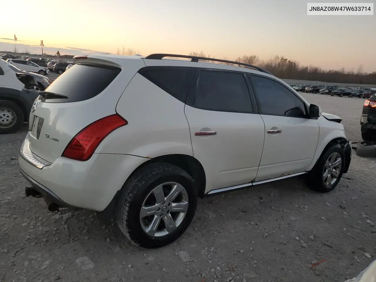 JN8AZ08W47W633714 2007 Nissan Murano Sl