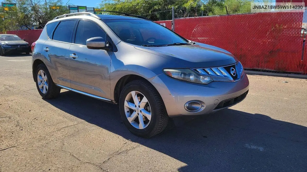 2009 Nissan Murano S VIN: JN8AZ18W59W114230 Lot: 41663866