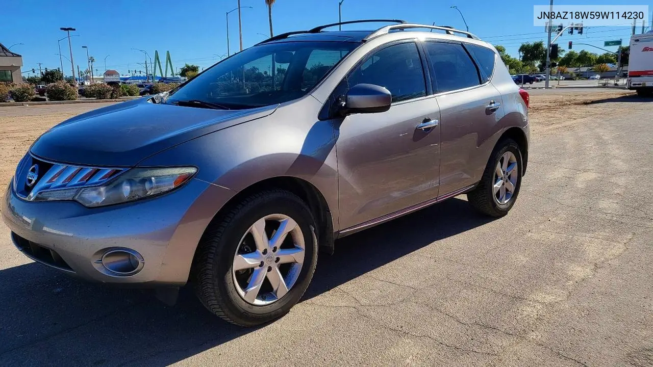 2009 Nissan Murano S VIN: JN8AZ18W59W114230 Lot: 41663866