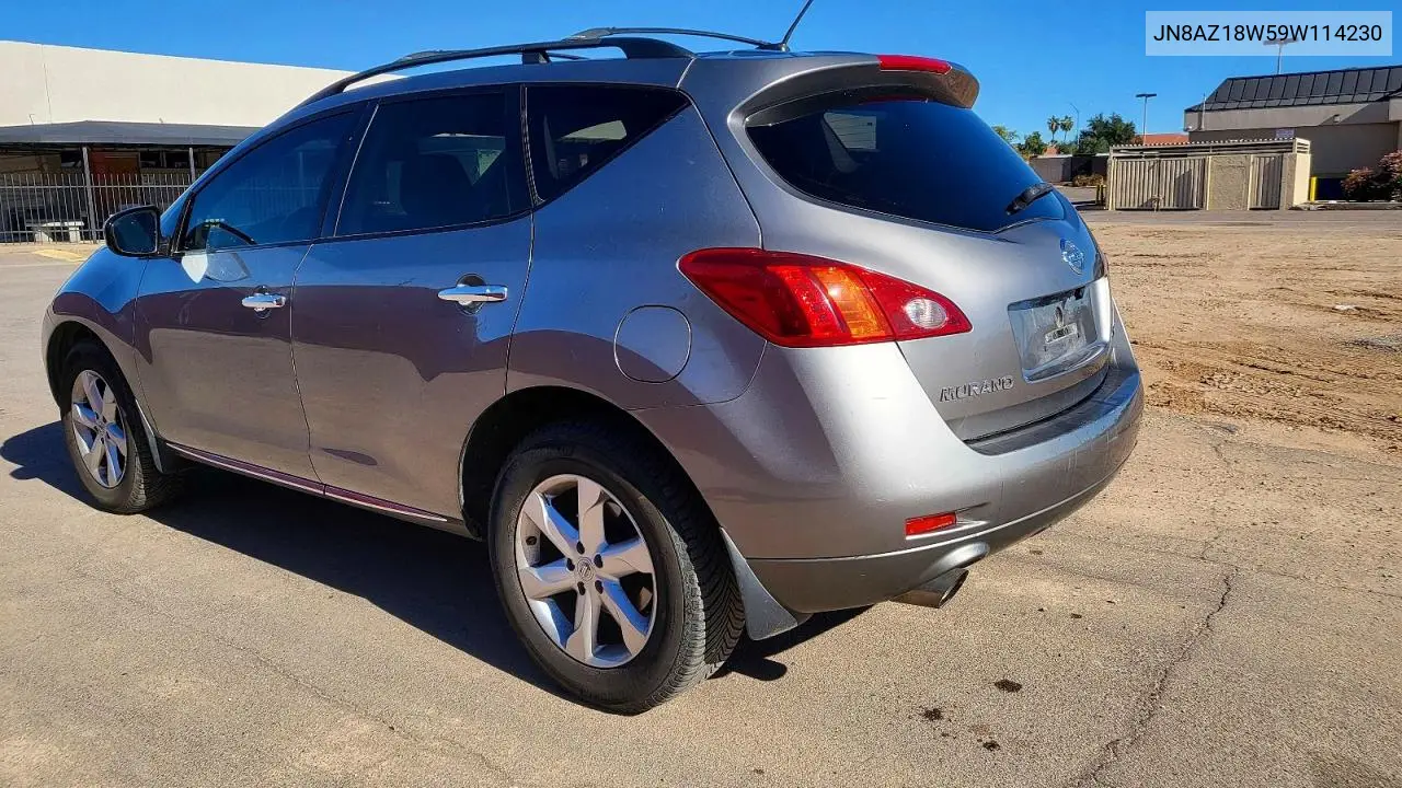 2009 Nissan Murano S VIN: JN8AZ18W59W114230 Lot: 41663866