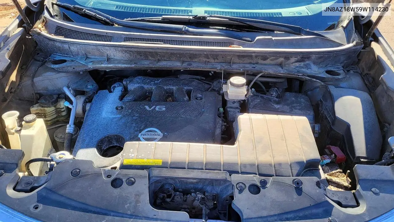 2009 Nissan Murano S VIN: JN8AZ18W59W114230 Lot: 41663866