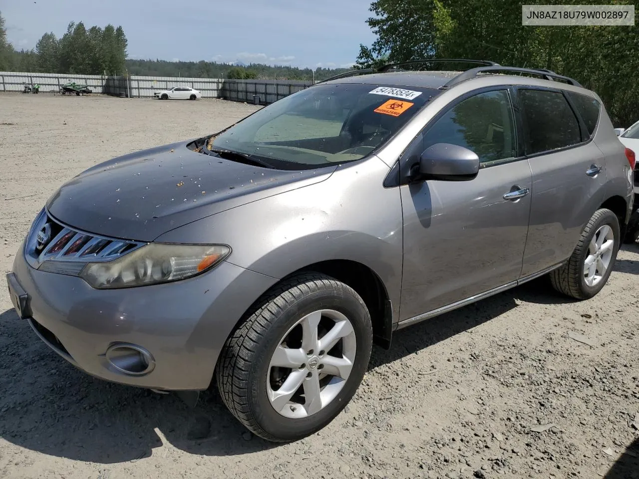 JN8AZ18U79W002897 2009 Nissan Murano S