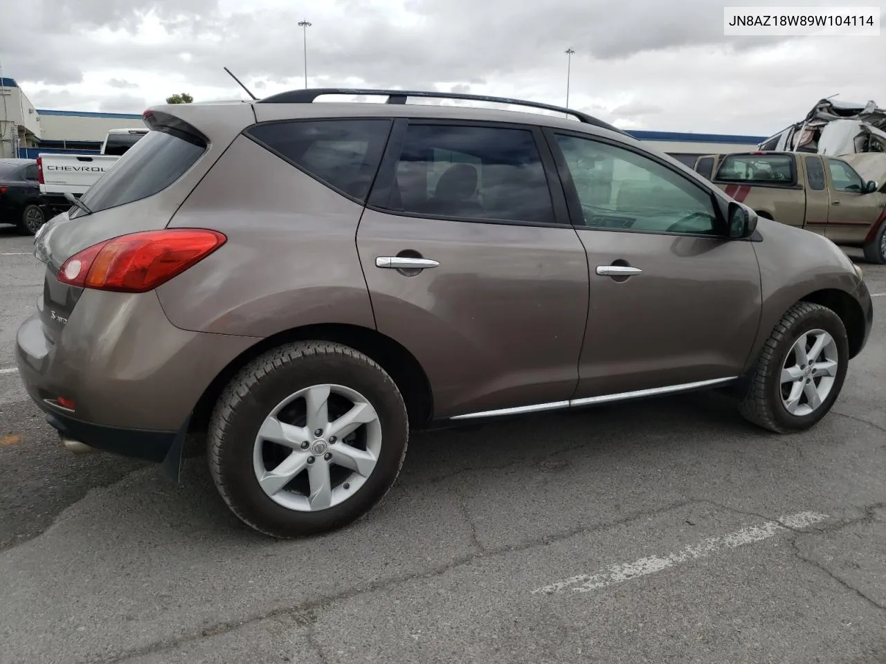 2009 Nissan Murano S VIN: JN8AZ18W89W104114 Lot: 60123394