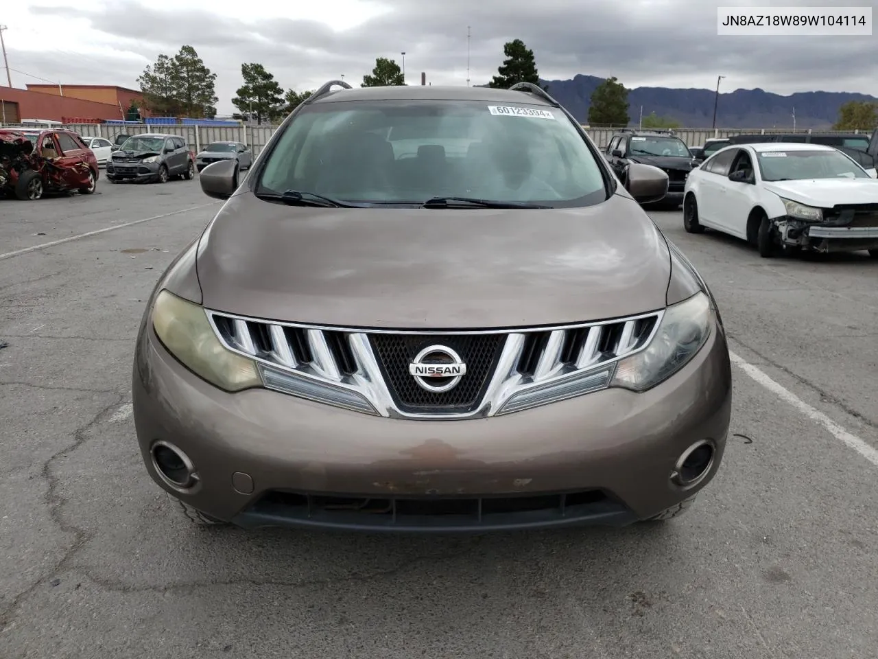 2009 Nissan Murano S VIN: JN8AZ18W89W104114 Lot: 60123394