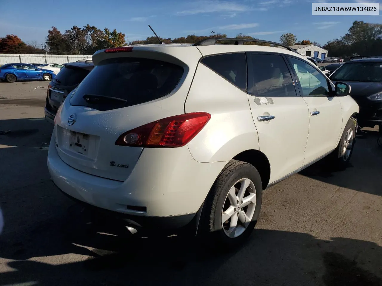 2009 Nissan Murano S VIN: JN8AZ18W69W134826 Lot: 60485684